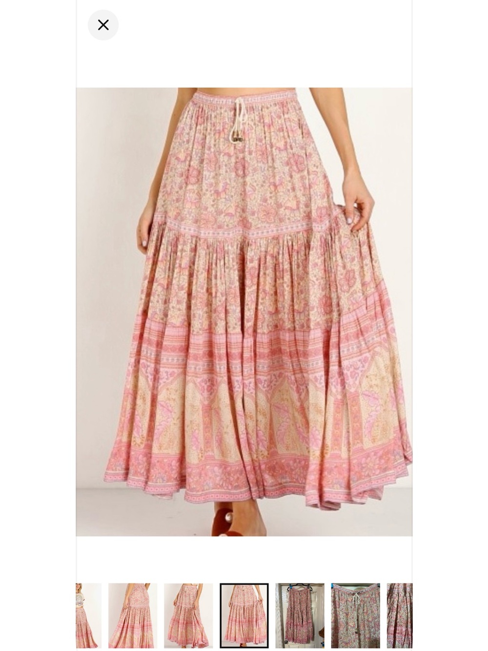 Spell and the Gypsy Collective Poinciana Maxi Skirt In Cotton Candy size XL NWT - Picture 2 of 13